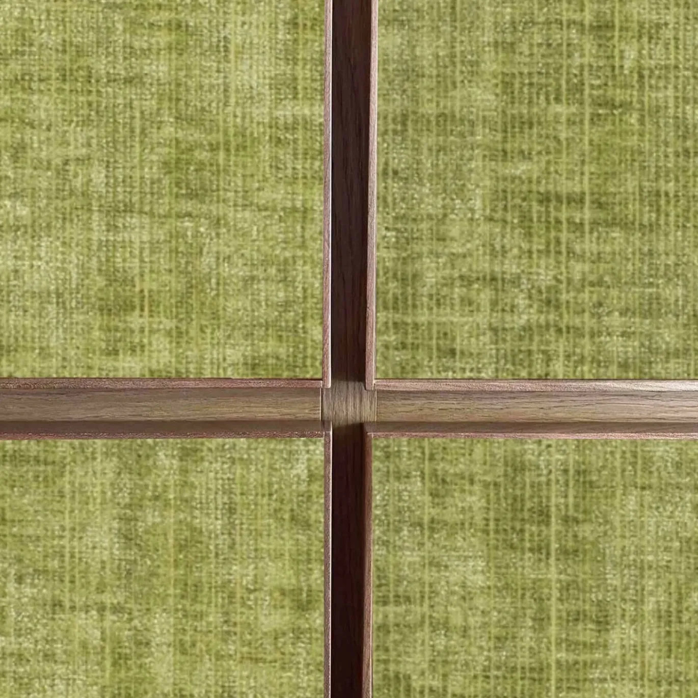 Credenza a 4 ante in velluto verde chiaro di Mascia Meccani