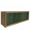 Credenza a 3 ante in velluto verde di Mascia Meccani