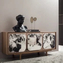 Credenza a 3 ante Margarette effetto marmo Patagonia