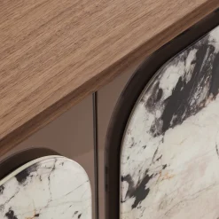 Credenza a 3 ante Margarette effetto marmo Patagonia