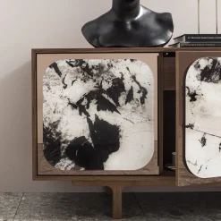 Credenza a 3 ante Margarette effetto marmo Patagonia
