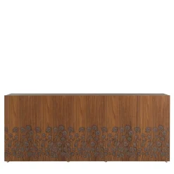 Credenza alta Le Jardin a 5 ante in noce di Renato Zamberlan