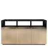 Credenza Asta con piano in marmo nero di Guinea