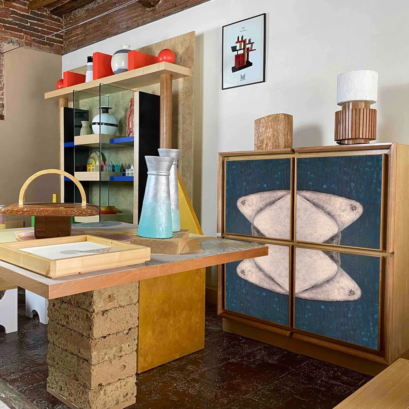 Credenza Astratta Dieci Blu