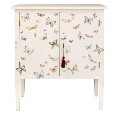 Credenza Barberini Bianca Gesso con Farfalle
