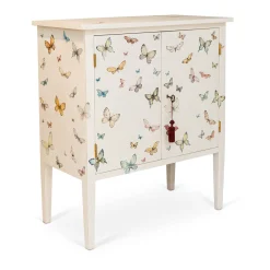 Credenza Barberini Bianca Gesso con Farfalle