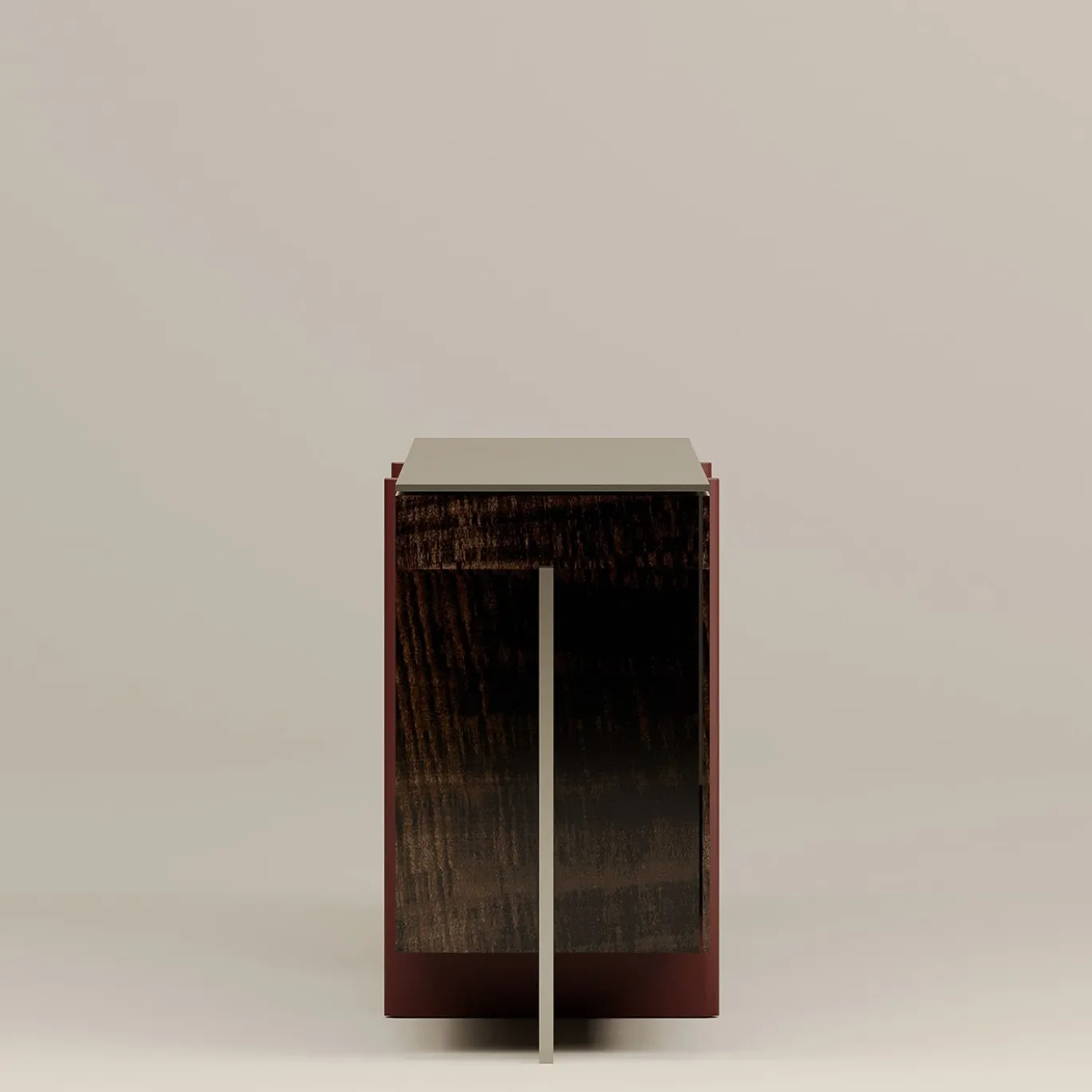 Credenza Barcelona marrone e rossa