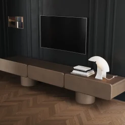 Credenza bassa effetto metallo Marte Bronze