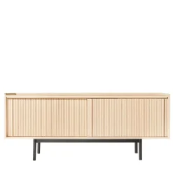 Credenza bassa Sipario a 2 ante in frassino naturale