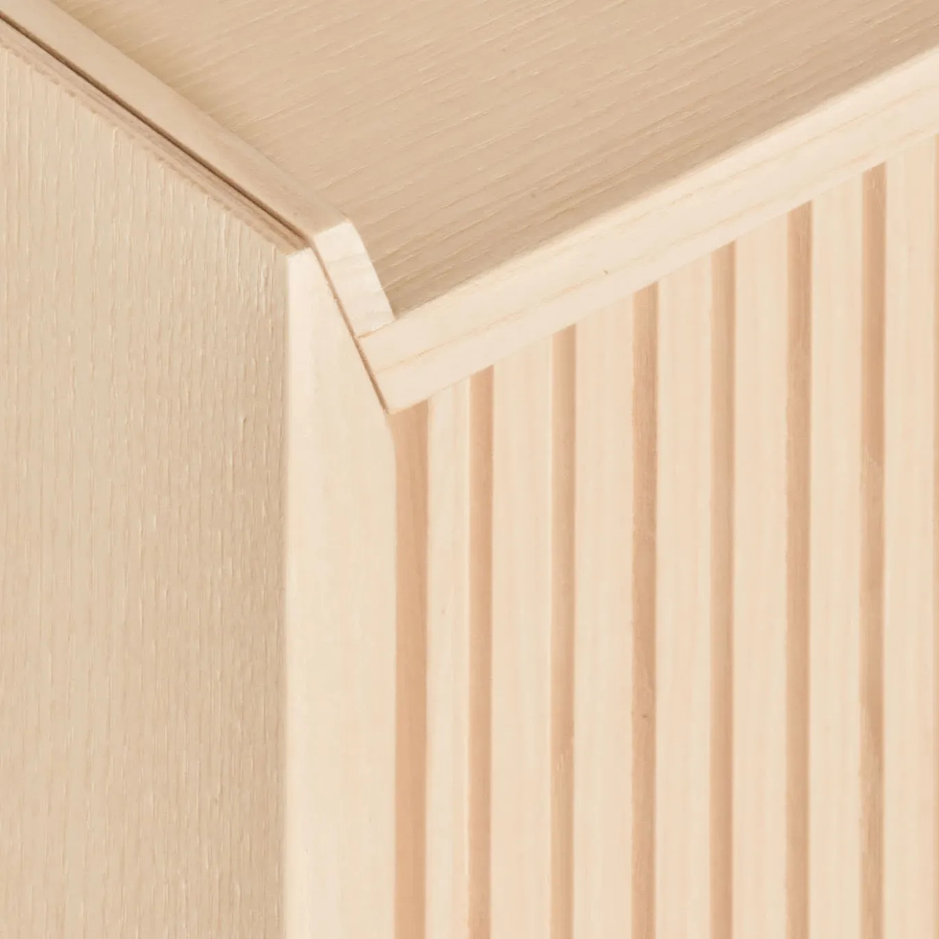 Credenza bassa Sipario a 2 ante in frassino naturale