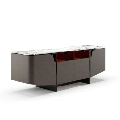 Credenza Bellatrix Nera con Barre a LED