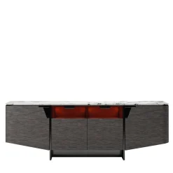 Credenza Bellatrix Nera con Barre a LED