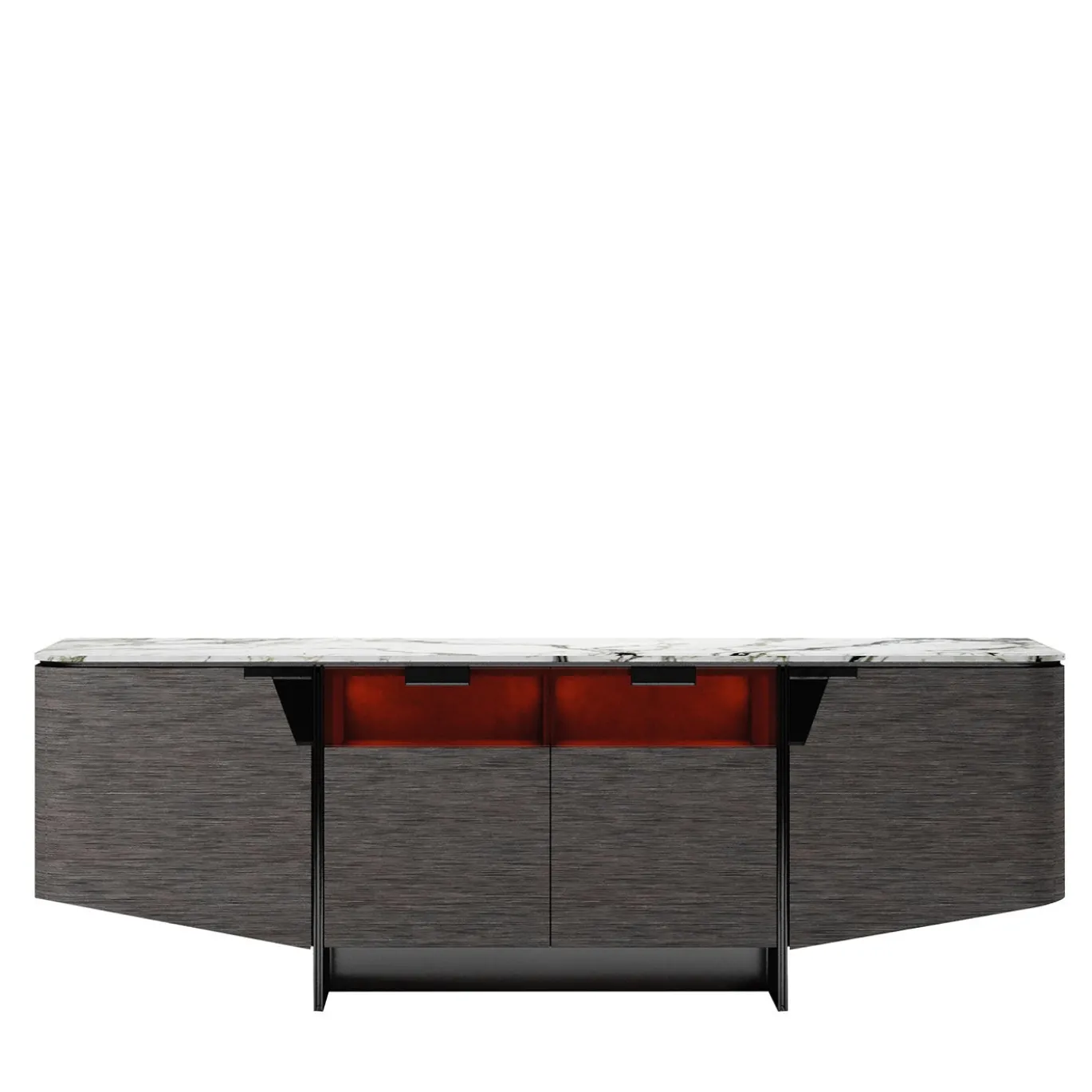 Credenza Bellatrix Nera con Barre a LED