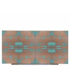 Credenza Boccadarno Due a 4 porte in turchese di Meccani Studio