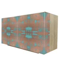 Credenza Boccadarno Due a 4 porte in turchese di Meccani Studio