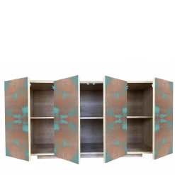 Credenza Boccadarno Due a 4 porte in turchese di Meccani Studio