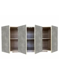 Credenza Boccadarno Otto a 4 ante in grigio di Meccani Studio