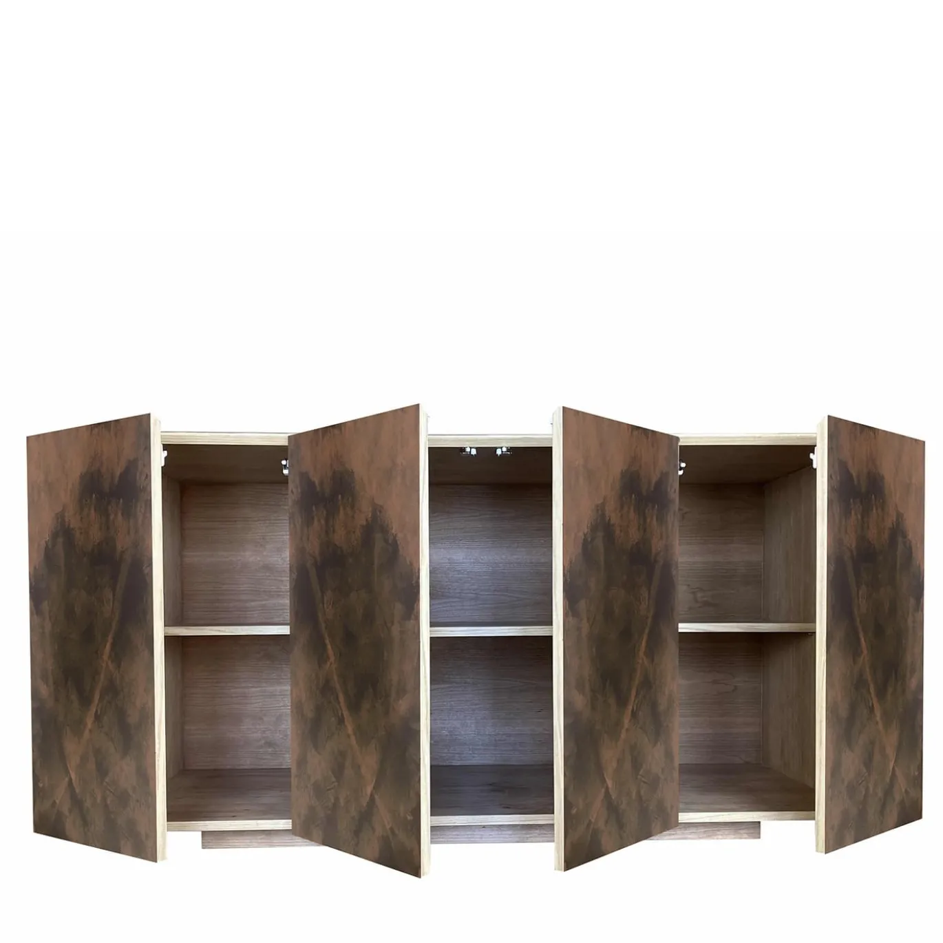 Credenza Boccadarno Tre a 4 ante in marrone di Meccani Studio
