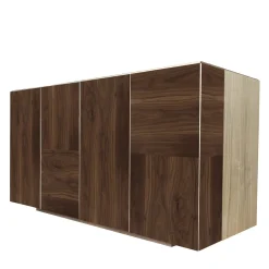 Credenza Boccadarno Uno a 4 ante in noce di Meccani Studio