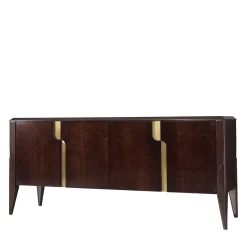 Credenza Clizia in legno di eucalipto scuro