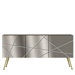 Credenza Contemporanea A 3 Ante In Vetro Specchiato Inciso