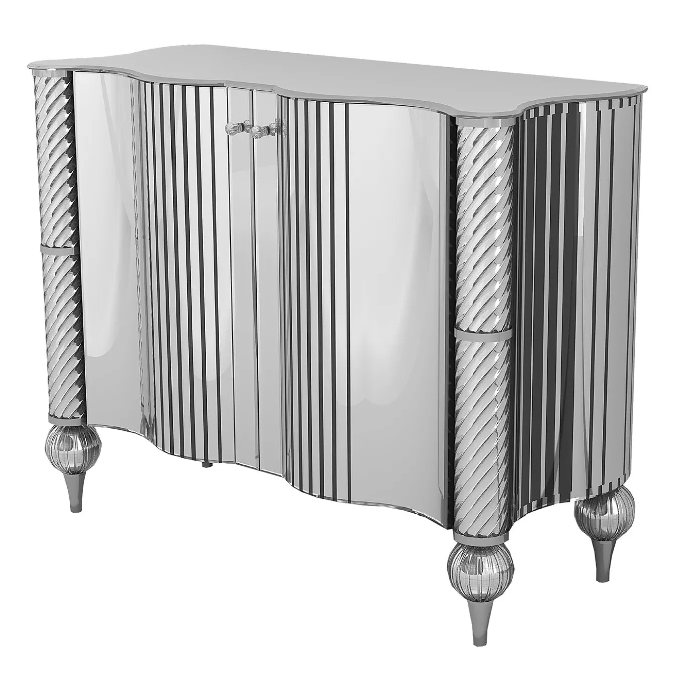 Credenza Curve in vetro di Murano
