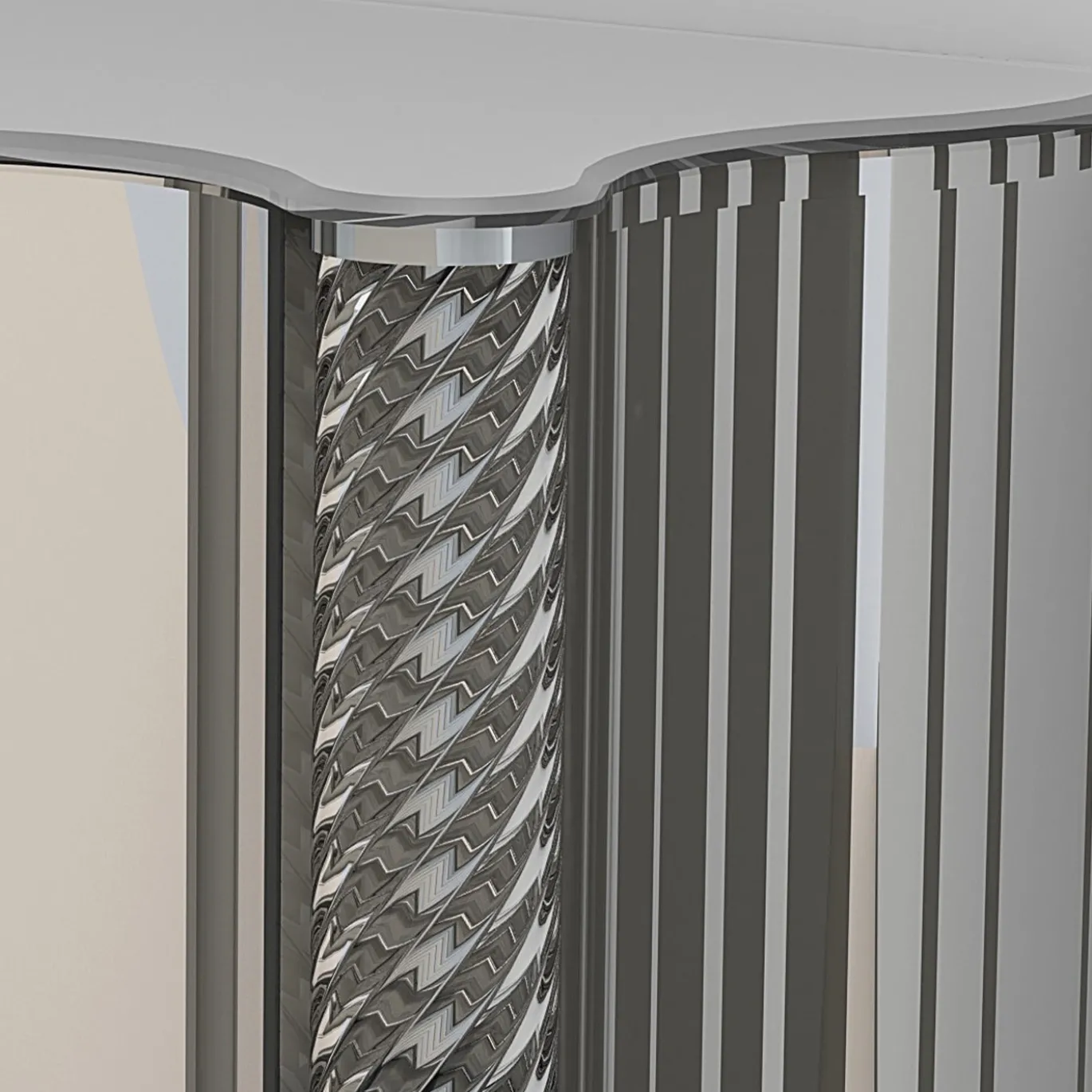 Credenza Curve in vetro di Murano