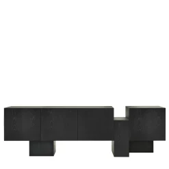 Credenza Dolmen in frassino nero di Dainelli Studio