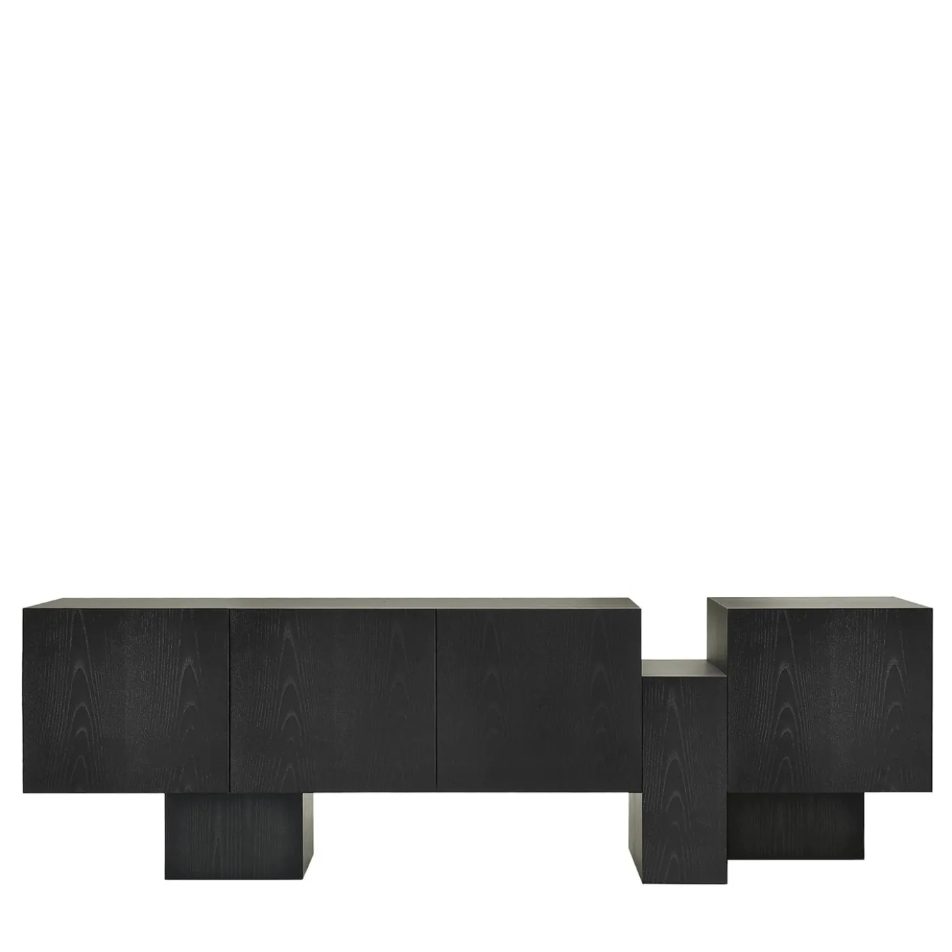 Credenza Dolmen in frassino nero di Dainelli Studio