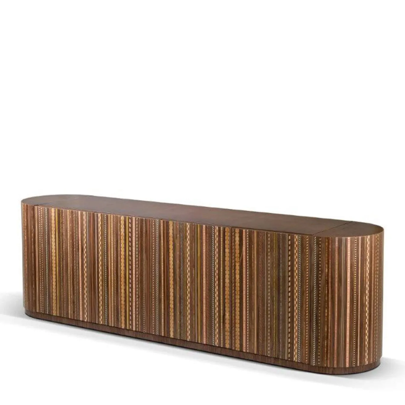 Credenza Element in Noce Policromo Intarsiato