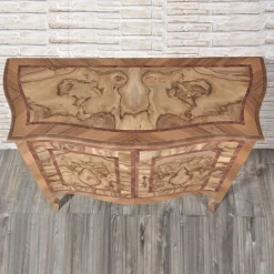 Credenza Emiliano '600 intarsiata in noce e palissandro