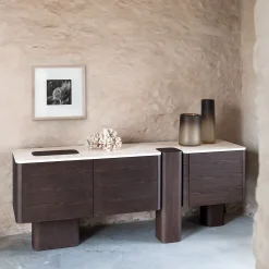 Credenza Erice D in Legno e Marmo