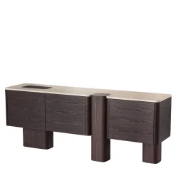 Credenza Erice D in Legno e Marmo