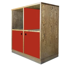 Credenza Esotica rossa di Ferdinando Meccani