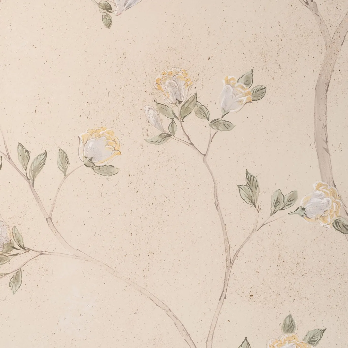 Credenza Ferrovia Verde con Decorazione Magnolia