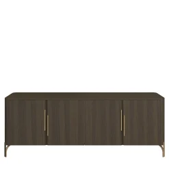 Credenza Flare in rovere impiallacciato marrone con 4 ante