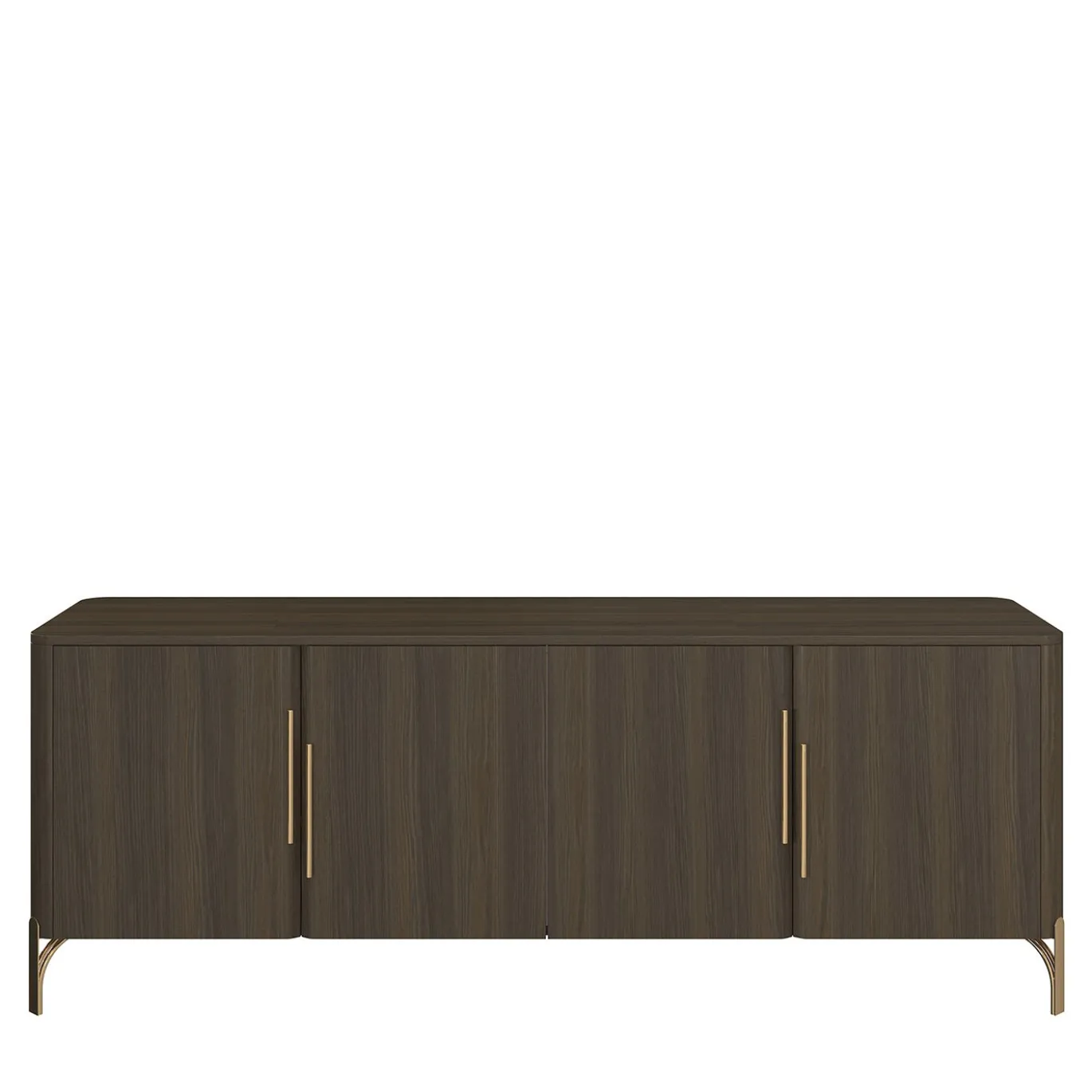 Credenza Flare in rovere impiallacciato marrone con 4 ante