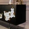 Credenza Gaudì a 4 ante in frassino nero