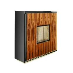 Credenza Herbert in legno con inserti in ceramica