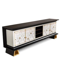 Credenza in ebano e marmo