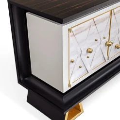 Credenza in ebano e marmo