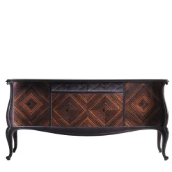 Credenza in ebano e velluto