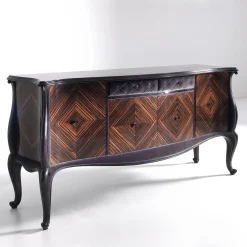 Credenza in ebano e velluto