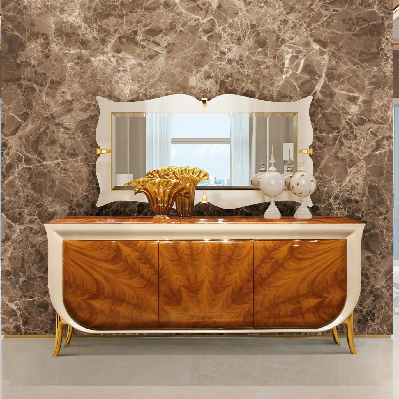 Credenza in legno a 3 porte Trilogy
