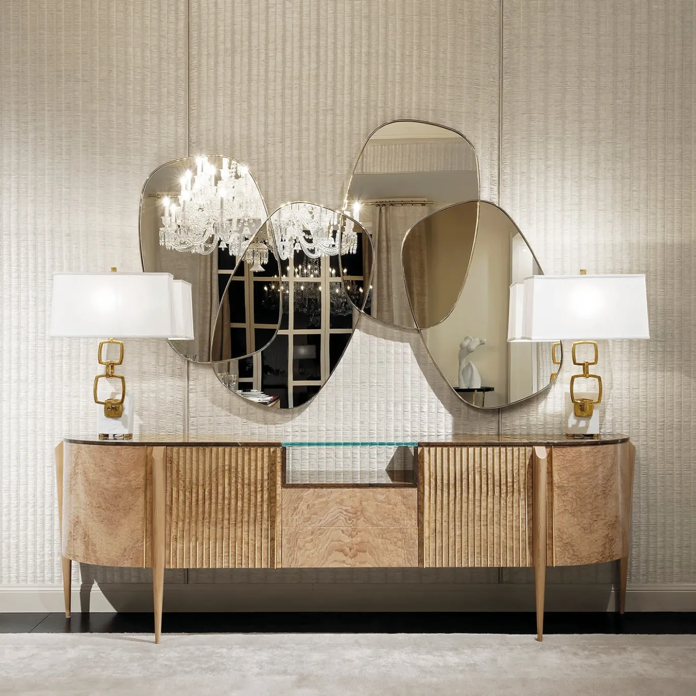 Credenza in legno e marmo Terra di Siena di Tamo