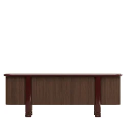 Credenza in legno marrone e rosso Paris