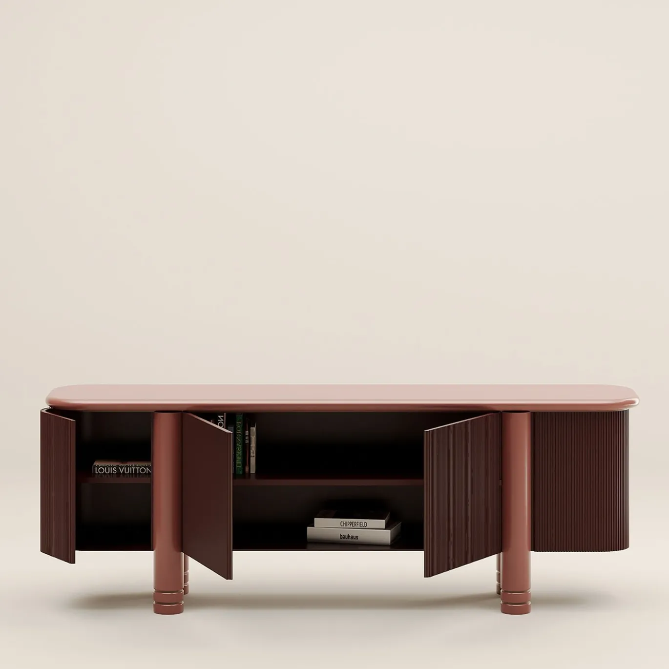 Credenza in legno rosso Paris