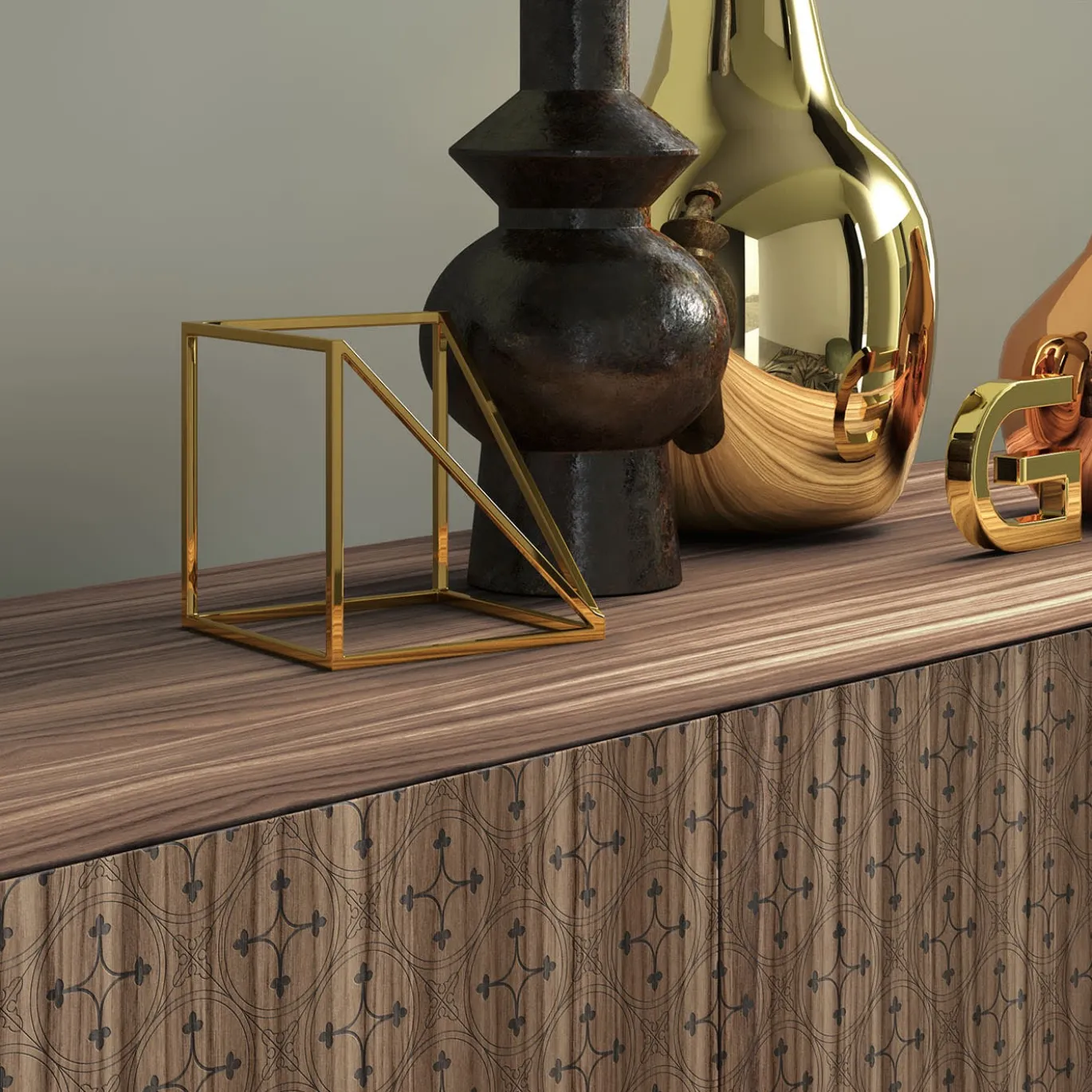 Credenza in legno tiles