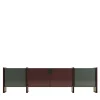 Credenza in legno verde e rosso di Tokyo