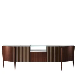 Credenza in mogano e calacatta